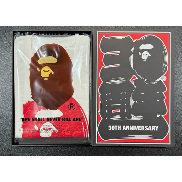BAPE APE 30th Anniversary Boxed BAPE T-Shirt*NEW in box wrapped SZ S*SOLD OUT - Picture 1 of 3